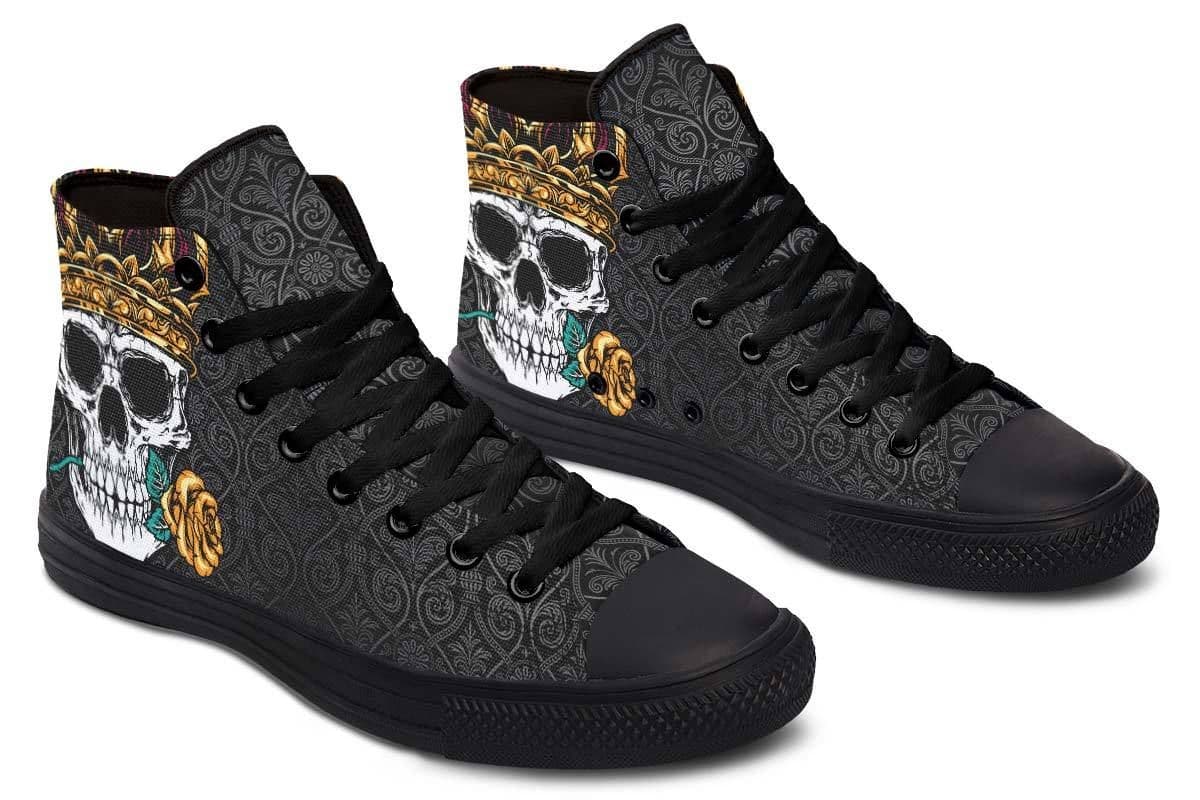 image-Printed Couple High-top Canvas Shoes