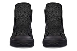image-Printed Couple High-top Canvas Shoes