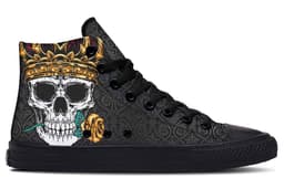 image-Printed Couple High-top Canvas Shoes