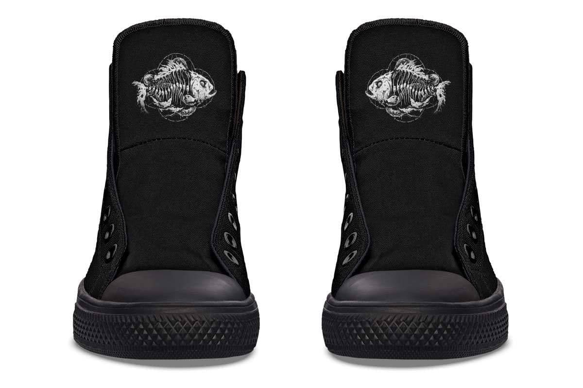 image-Printed Couple High-top Canvas Shoes