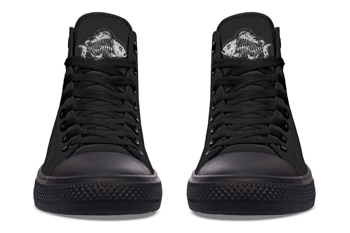 image-Printed Couple High-top Canvas Shoes