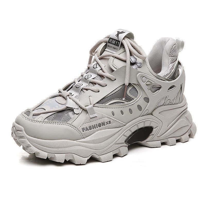 image-Mens Fashion Casual Reflective Thick-soled Sneakers