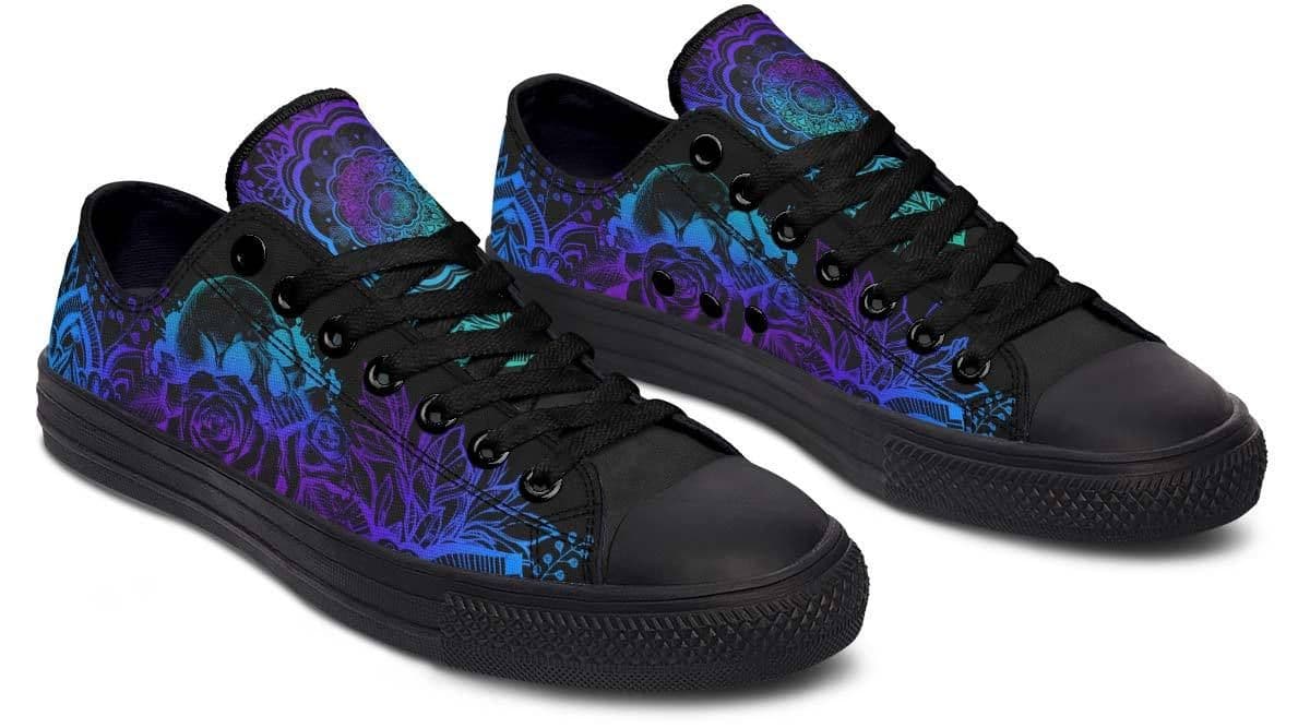image-Fashion Printed Couple High Top Canvas Shoes