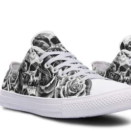 image-Fashion Printed Couple High Top Canvas Shoes