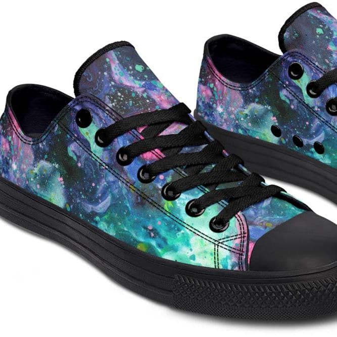 image-Fashion Printed Couple High Top Canvas Shoes