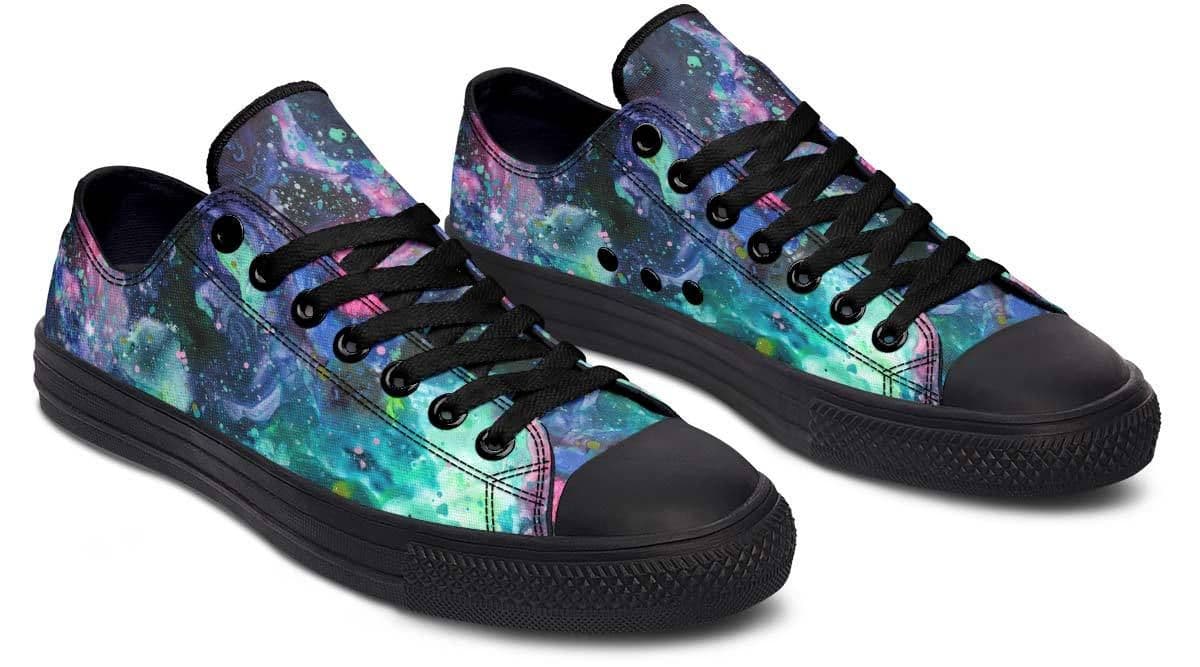 image-Fashion Printed Couple High Top Canvas Shoes