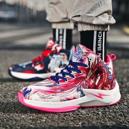 image-Mandarin Duck Shoe Men's Basketball Breathable Sports Mesh