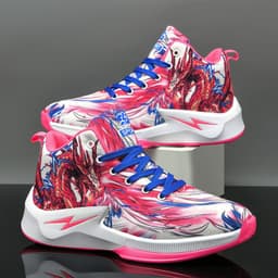 image-Mandarin Duck Shoe Men's Basketball Breathable Sports Mesh