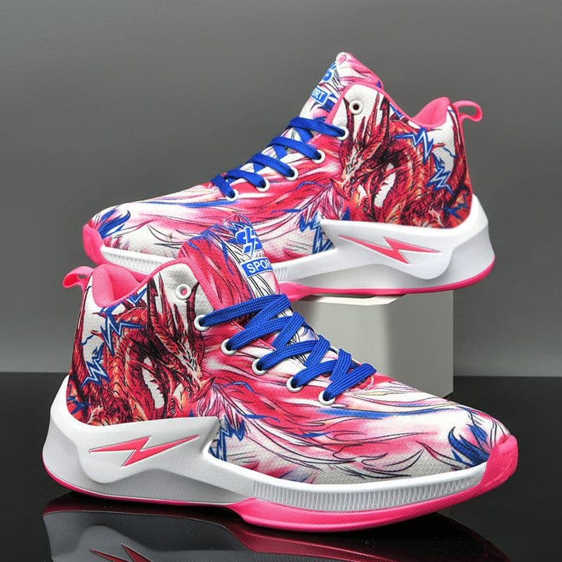 image-Mandarin Duck Shoe Men's Basketball Breathable Sports Mesh
