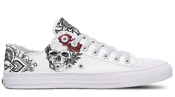 image-Fashion Printed Couple High Top Canvas Shoes