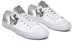 image-Fashion Printed Couple High Top Canvas Shoes