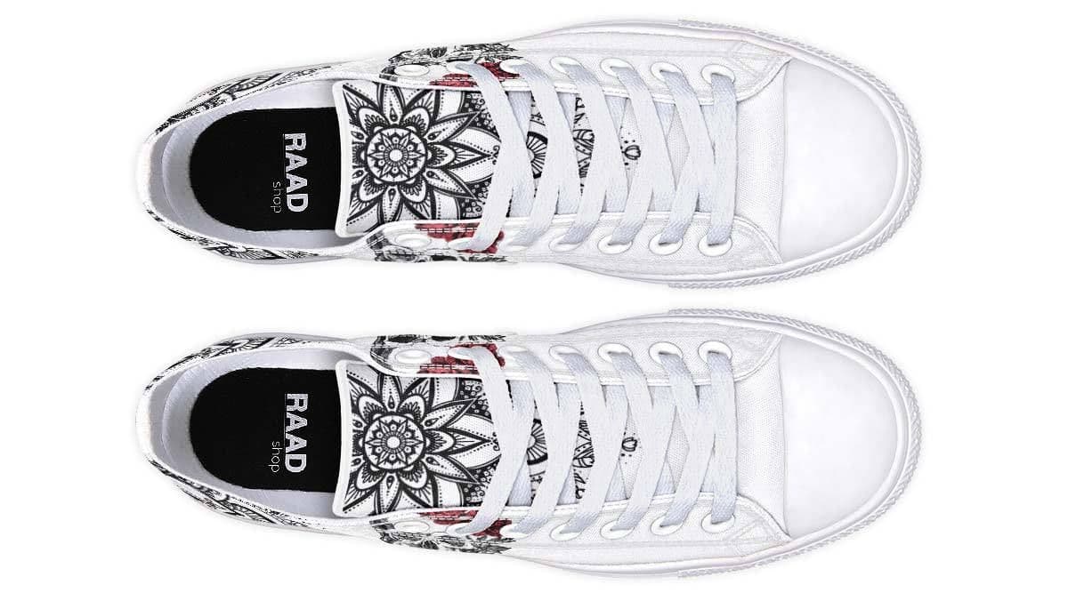 image-Fashion Printed Couple High Top Canvas Shoes
