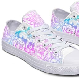 image-Fashion Printed Couple High Top Canvas Shoes