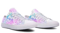 image-Fashion Printed Couple High Top Canvas Shoes