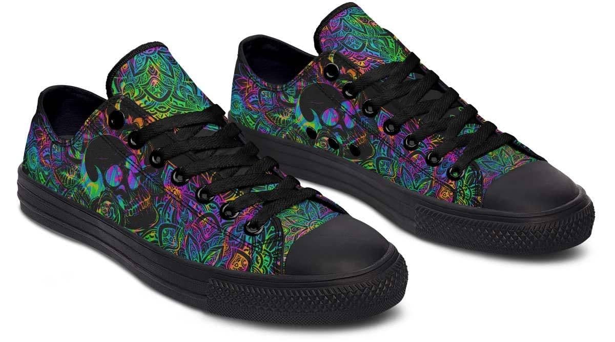 image-Fashion Printed Couple High Top Canvas Shoes