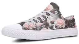 image-Fashion Printed Couple High Top Canvas Shoes
