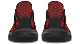 image-Fashion Printed Couple High Top Canvas Shoes