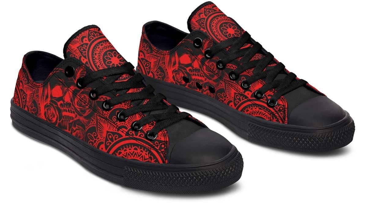 image-Fashion Printed Couple High Top Canvas Shoes