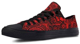 image-Fashion Printed Couple High Top Canvas Shoes
