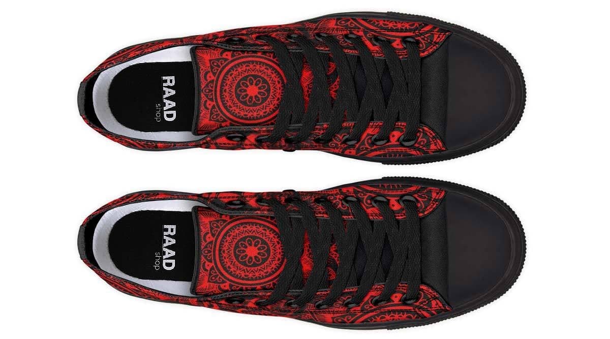 image-Fashion Printed Couple High Top Canvas Shoes