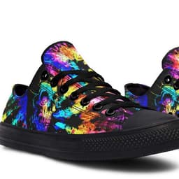 image-Fashion Printed Couple High Top Canvas Shoes