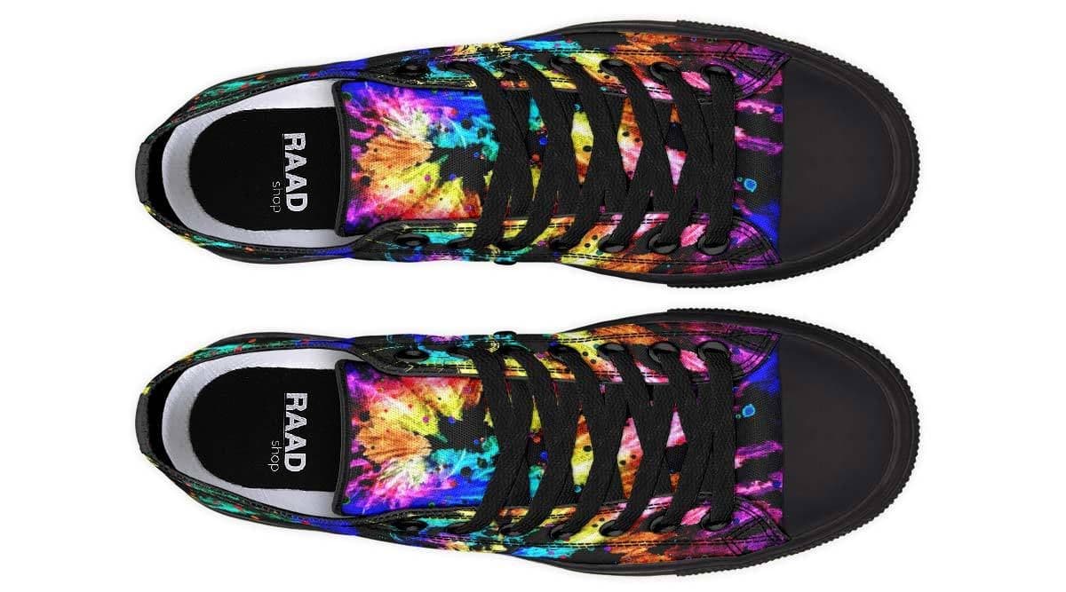 image-Fashion Printed Couple High Top Canvas Shoes