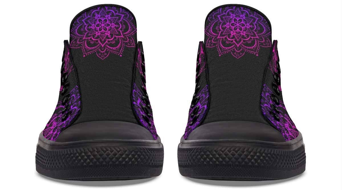 image-Fashion Printed Couple High Top Canvas Shoes