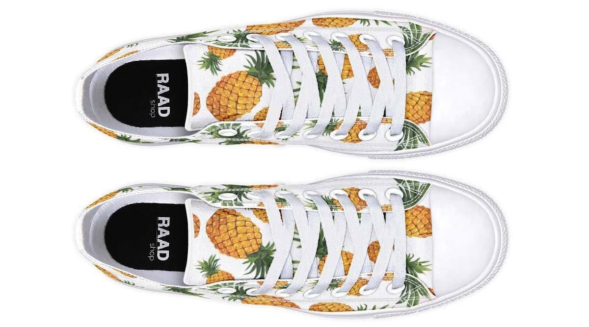 image-Fashion Printed Couple High Top Canvas Shoes