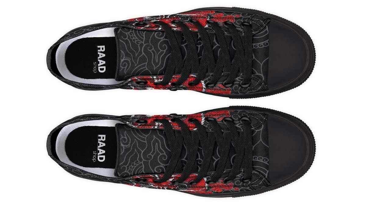 image-Fashion Printed Couple High Top Canvas Shoes