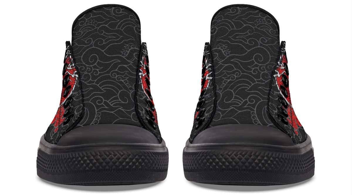 image-Fashion Printed Couple High Top Canvas Shoes