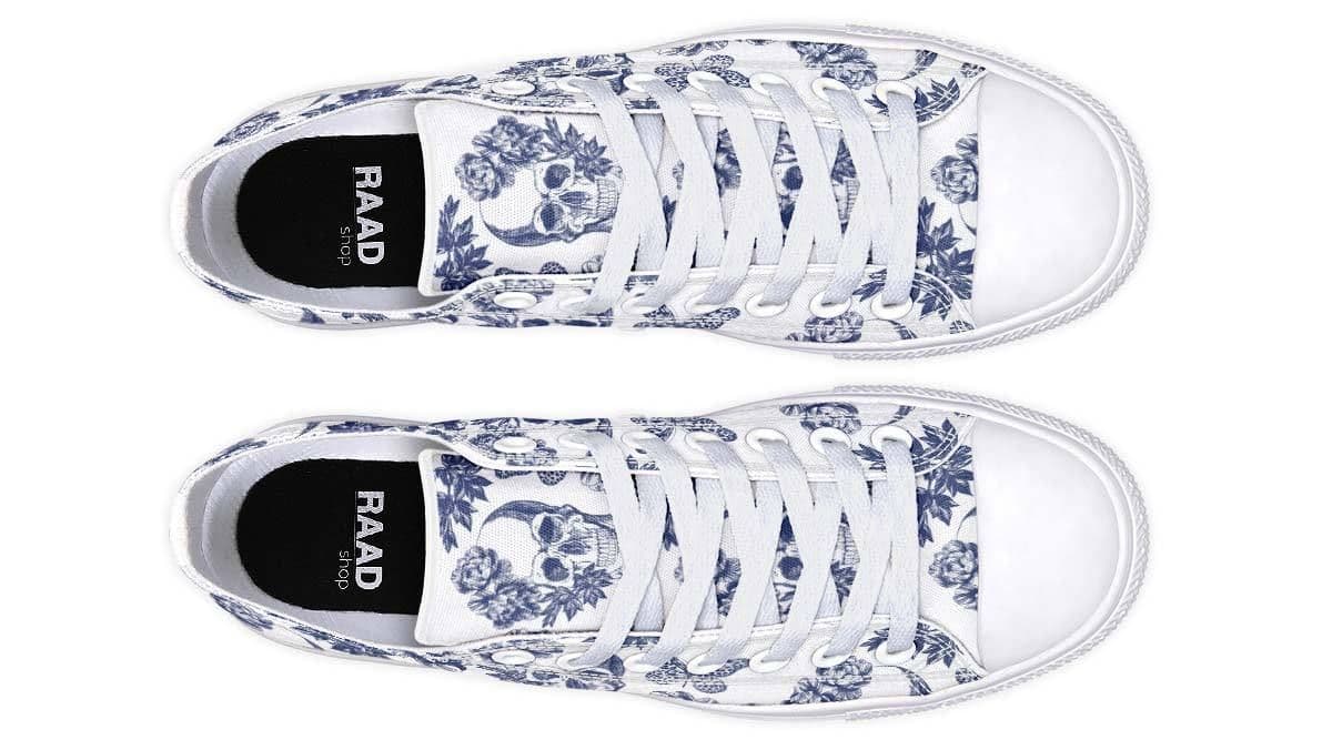 image-Fashion Printed Couple High Top Canvas Shoes