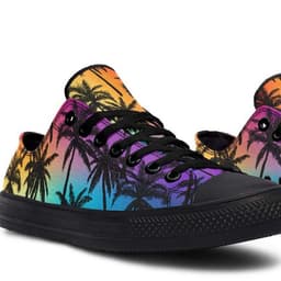 image-Fashion Printed Couple High Top Canvas Shoes
