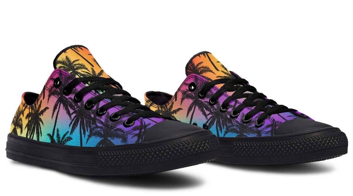 image-Fashion Printed Couple High Top Canvas Shoes