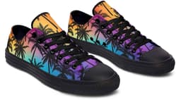 image-Fashion Printed Couple High Top Canvas Shoes