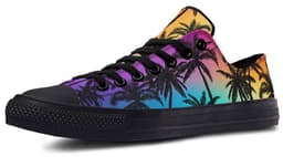 image-Fashion Printed Couple High Top Canvas Shoes