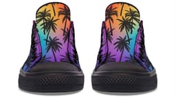 image-Fashion Printed Couple High Top Canvas Shoes