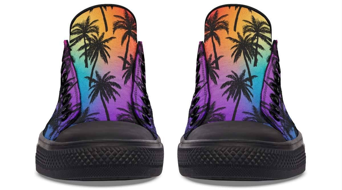 image-Fashion Printed Couple High Top Canvas Shoes