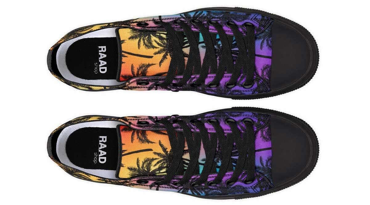 image-Fashion Printed Couple High Top Canvas Shoes