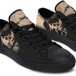 image-Fashion Printed Couple High Top Canvas Shoes