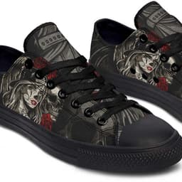 image-Fashion Printed Couple High Top Canvas Shoes