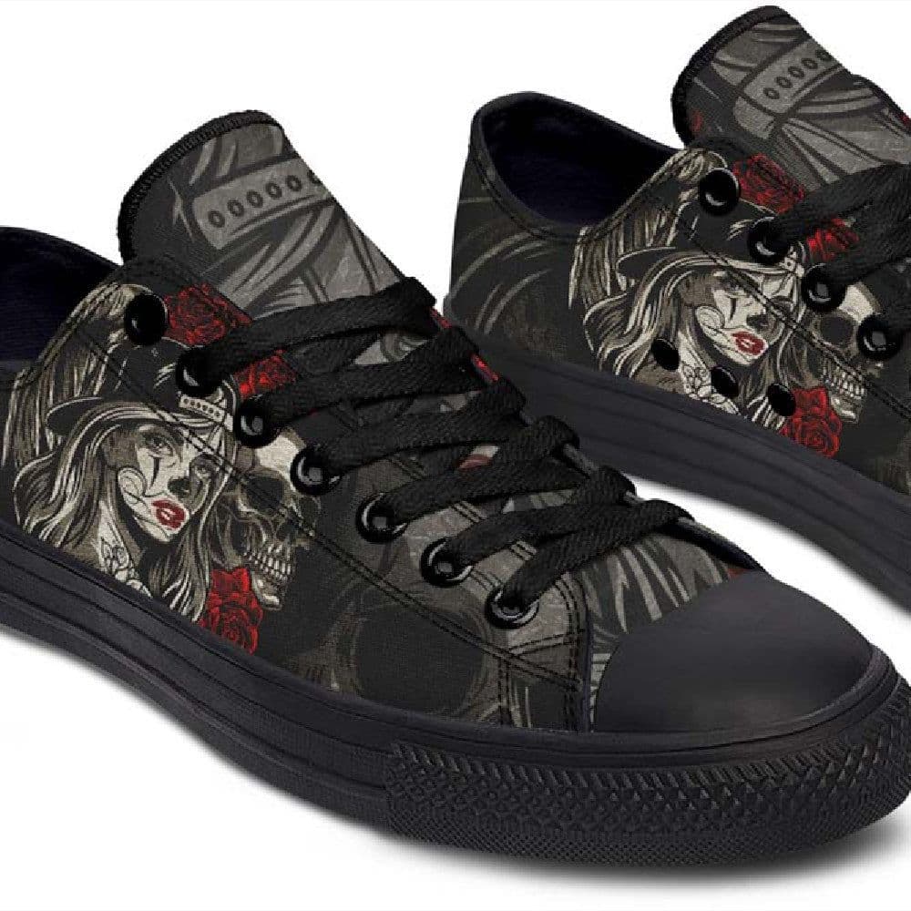 image-Fashion Printed Couple High Top Canvas Shoes