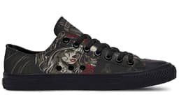 image-Fashion Printed Couple High Top Canvas Shoes