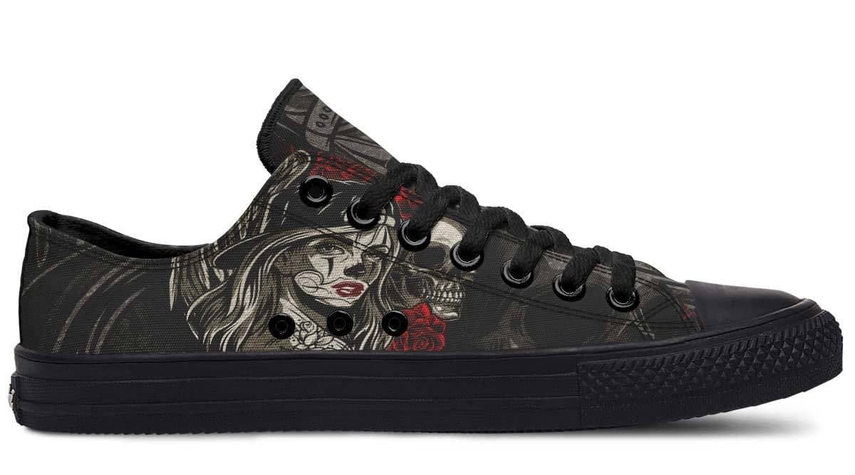 image-Fashion Printed Couple High Top Canvas Shoes