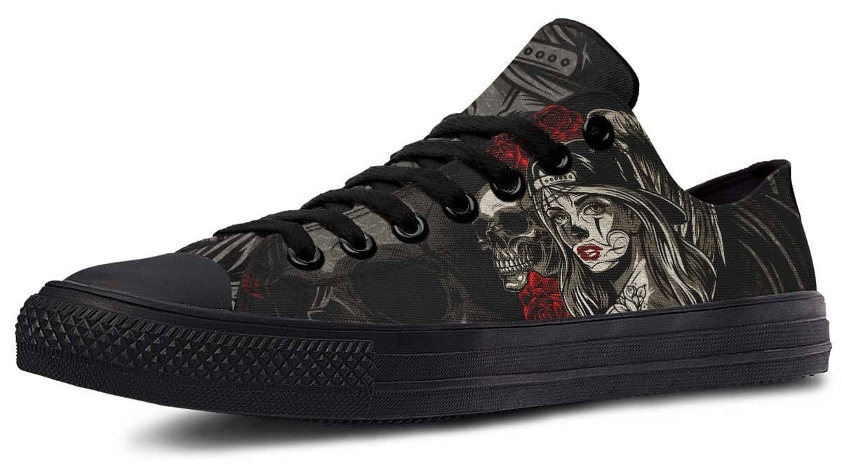 image-Fashion Printed Couple High Top Canvas Shoes
