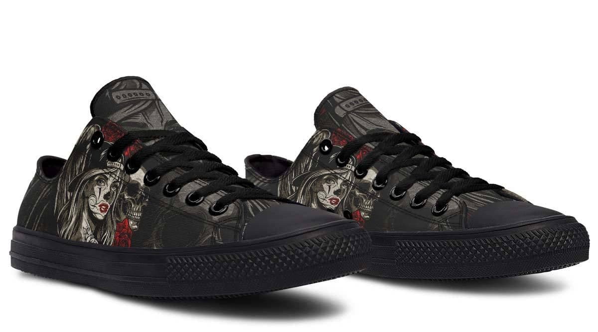 image-Fashion Printed Couple High Top Canvas Shoes