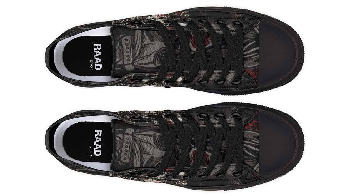 image-Fashion Printed Couple High Top Canvas Shoes