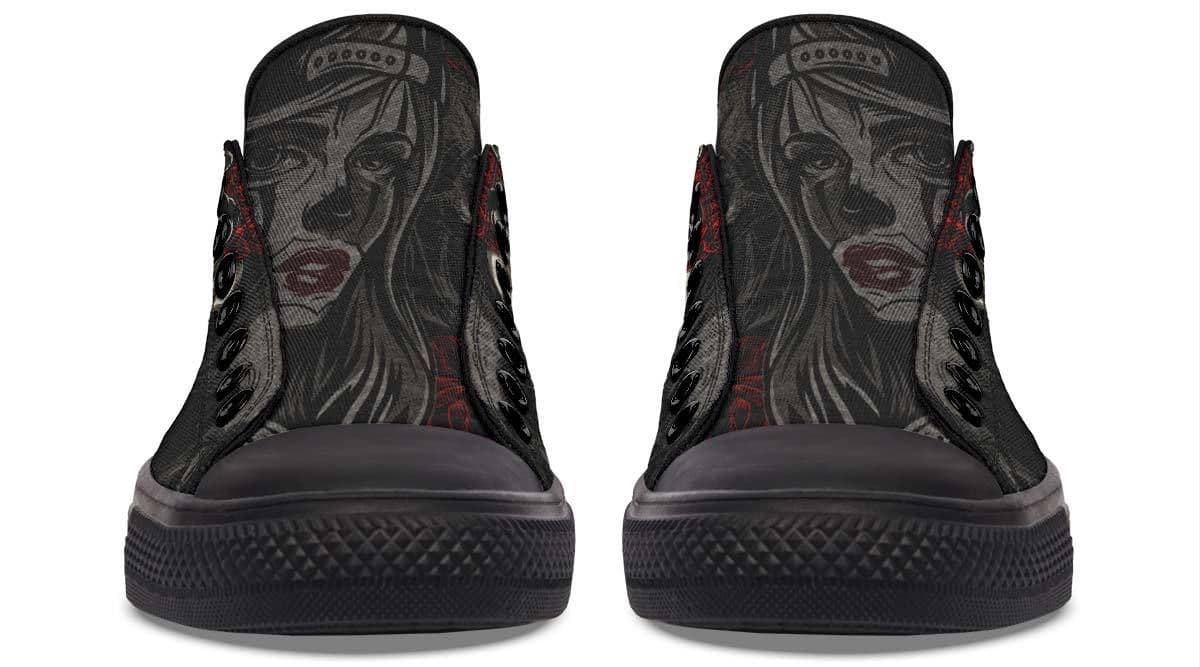 image-Fashion Printed Couple High Top Canvas Shoes
