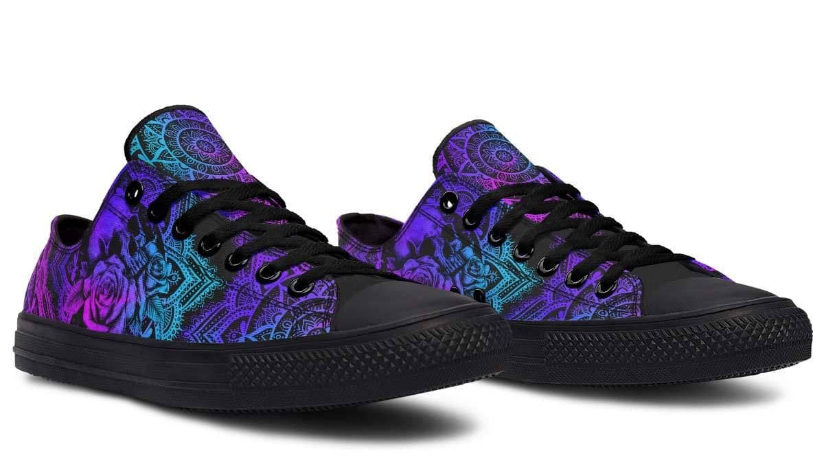 image-Fashion Printed Couple High Top Canvas Shoes