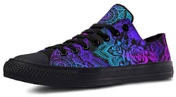 image-Fashion Printed Couple High Top Canvas Shoes