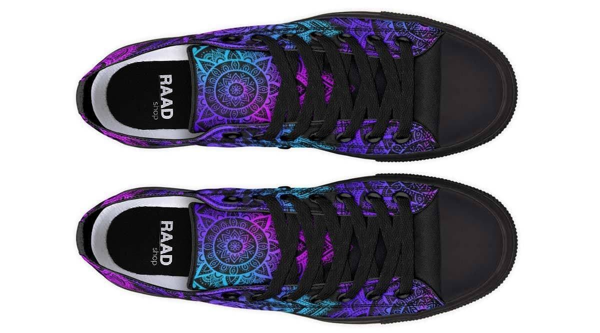 image-Fashion Printed Couple High Top Canvas Shoes